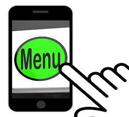 Image showing Menu Button Displays Ordering Food Menus Online