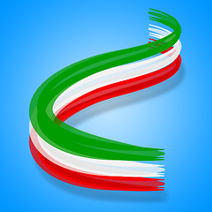 Image showing Flag Italy Represents Patriotic Nationality And Patriot