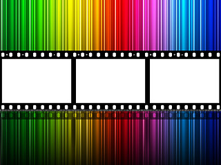 Image showing Filmstrip Copyspace Indicates Colour Splash And Color