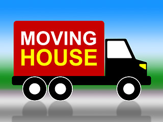 Image showing Moving House Shows Change Of Address And Delivery