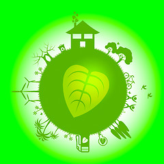 Image showing Eco Planets Represents Go Green And Eco-Friendly