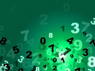 Image showing Calculate Green Represents High Tec And Count