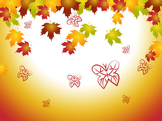 Image showing Nature Leaves Shows Autumn Countryside And Environment