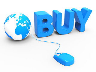 Image showing Internet Buy Represents World Wide Web And Retail