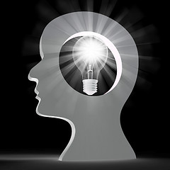 Image showing Light Bulb Shows Think About It And Creativity
