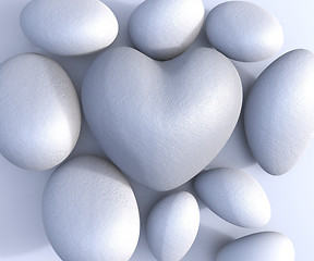 Image showing Spa Stones Represents Valentines Day And Health