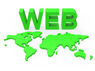Image showing Web World Represents Globalisation Www And Website