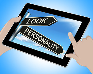 Image showing Look Personality Tablet Shows Appearance And Character
