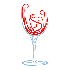 Image showing Wine Glass Shows Celebrations Celebrate And Winery