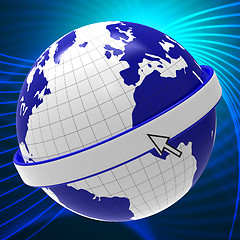 Image showing Globe World Shows Blank Space And Copy