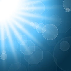 Image showing Sunrays Bokeh Indicates Backgrounds Summer And Blur