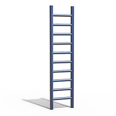 Image showing Climb Success Indicates Victorious Ladder And Victors