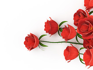 Image showing Roses Love Indicates Petal Petals And Adoration