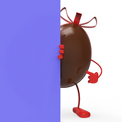 Image showing Easter Egg Means Blank Space And Choc