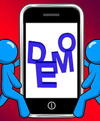 Image showing Demo On Phone Displays Development Or Beta Version