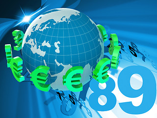 Image showing Forex Euros Represents Foreign Exchange And Currency