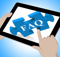 Image showing FAQ Tablet Means Website Solutions Help And Information