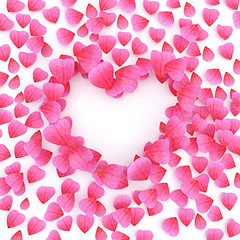 Image showing Rose Petals Represents Empty Space And Copy