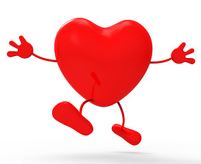 Image showing Heart Character Means Valentine\'s Day And Affection