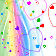 Image showing Pastel Color Indicates Valentine Day And Background