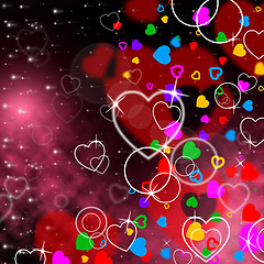 Image showing Background Heart Means Valentine\'s Day And Affection