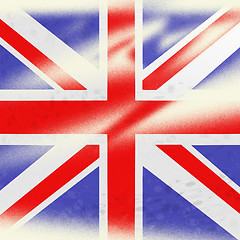 Image showing Union Jack Indicates British Flag And Backdrop