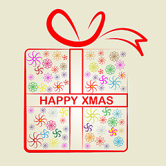 Image showing Happy Xmas Indicates Merry Christmas And Celebrate