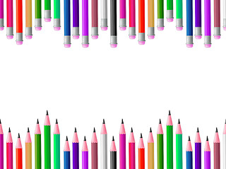 Image showing Pencils School Means Colours Spectrum And Learning