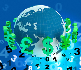 Image showing Dollars Pounds Indicates Currency Exchange And American