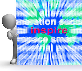 Image showing Inspiration Word Cloud Sign Shows Motivation And Encouragement