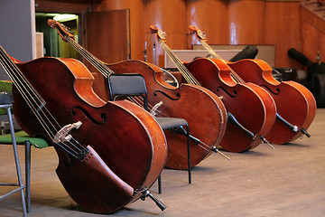 Image showing Vintage double-bass