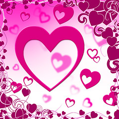 Image showing Background Heart Represents Valentine Day And Backdrop