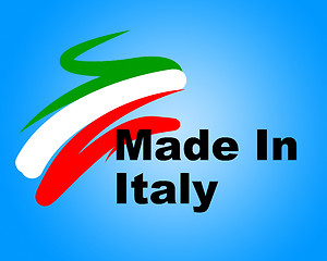 Image showing Manufacturing Italy Means Commerce Purchase And Business