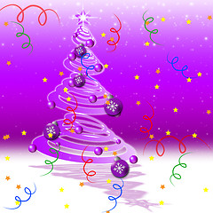 Image showing Xmas Balls Represents Christmas Tree And Bauble