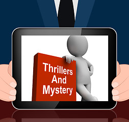Image showing Thrillers And Mystery Book With Character Displays Genre Fiction