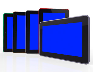 Image showing Copyspace Tablets Means Computer Computing And Internet