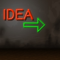 Image showing Idea Neon Shows Creative Inventions And Fluorescent