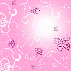 Image showing Nature Pink Means Backgrounds Design And Outdoors