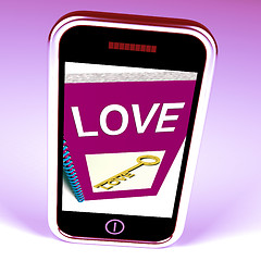 Image showing Love Phone Shows Key to Affectionate Feelings
