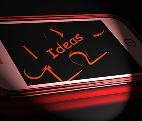 Image showing Ideas Smartphone Displays Inspiration Thoughts And Concepts