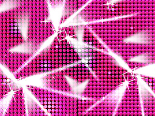 Image showing Pink Grid Indicates Lightsbeams Of Light And Entertainment