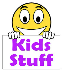 Image showing Kids Stuff On Sign Means Online Activities For Children