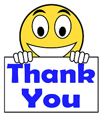 Image showing Thank You On Sign Shows Gratitude Texts And Appreciation