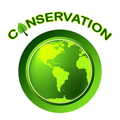 Image showing Conservation Globe Means Eco Friendly And Conserving