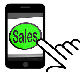 Image showing Sales Button Displays Promotions And Deals