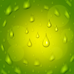 Image showing Rain Drop Represents Droplet Precipitate And Green