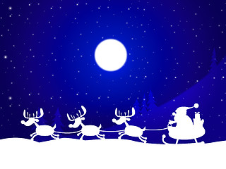 Image showing Xmas Reindeer Indicates Father Christmas And Celebration