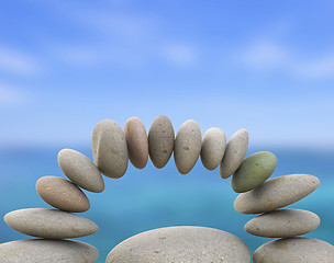 Image showing Spa Stones Represents Perfect Balance And Balanced