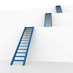 Image showing Ladders Vision Represents Conquering Adversity And Aspire