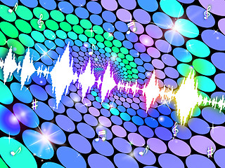 Image showing Sound Wave Shows Soundwaves Backgrounds And Graph